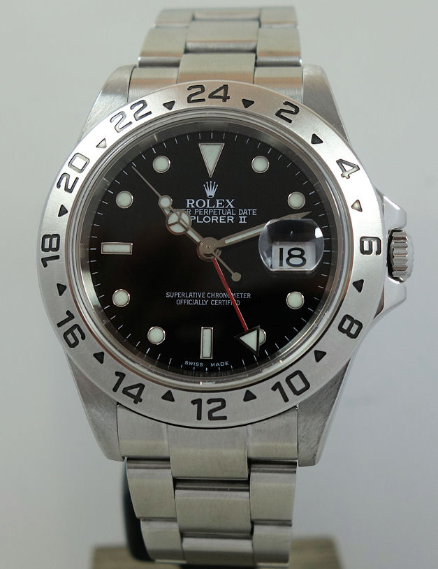 DSC08571 Rolex Explorer II Black dial 16570 Box & Papers