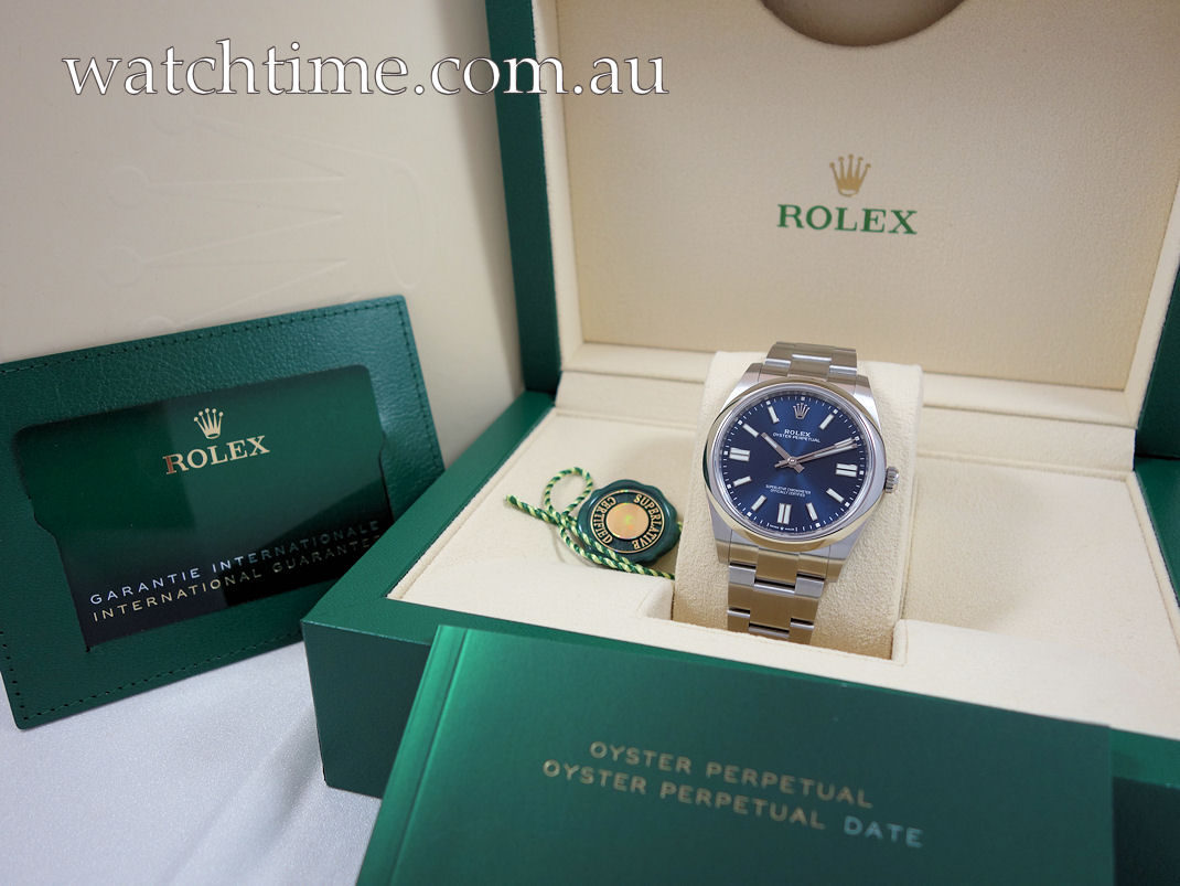 DSC08695 Rolex Oyster Perpetual 41mm 124300 BLUE dial July 2024 *UNUSED*