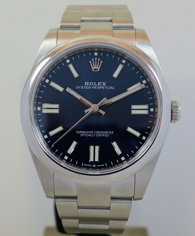 DSC08704 Rolex Oyster Perpetual 41mm 124300 BLUE dial July 2024 *UNUSED*