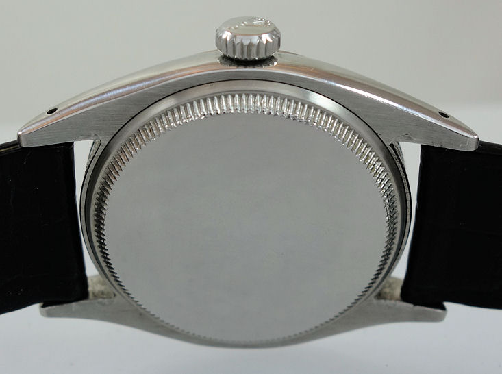 DSC08852 Rolex Oyster Perpetual c 1959 *RARE Black Honeycomb-Dial* Original Perfect Condition.