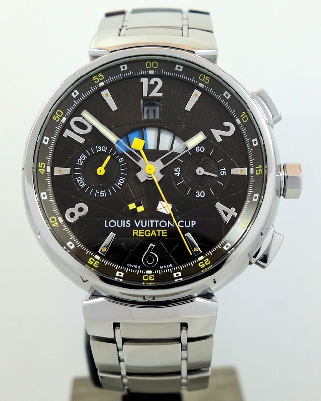 DSC09233 Louis Vuitton Tambour CUP Regatta Chrono Q10210 Bronze dial, Steel bracelet