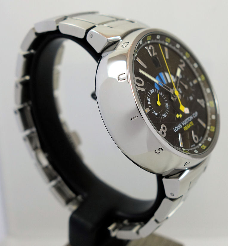 DSC09237 Louis Vuitton Tambour CUP Regatta Chrono Q10210 Bronze dial, Steel bracelet
