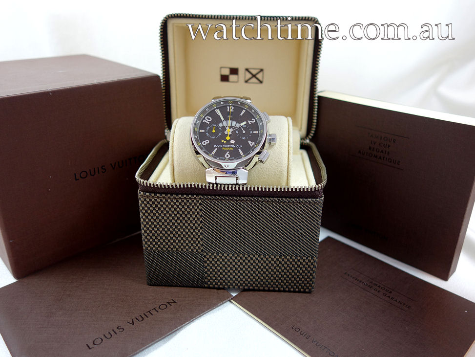 DSC09245 Louis Vuitton Tambour CUP Regatta Chrono Q10210 Bronze dial, Steel bracelet