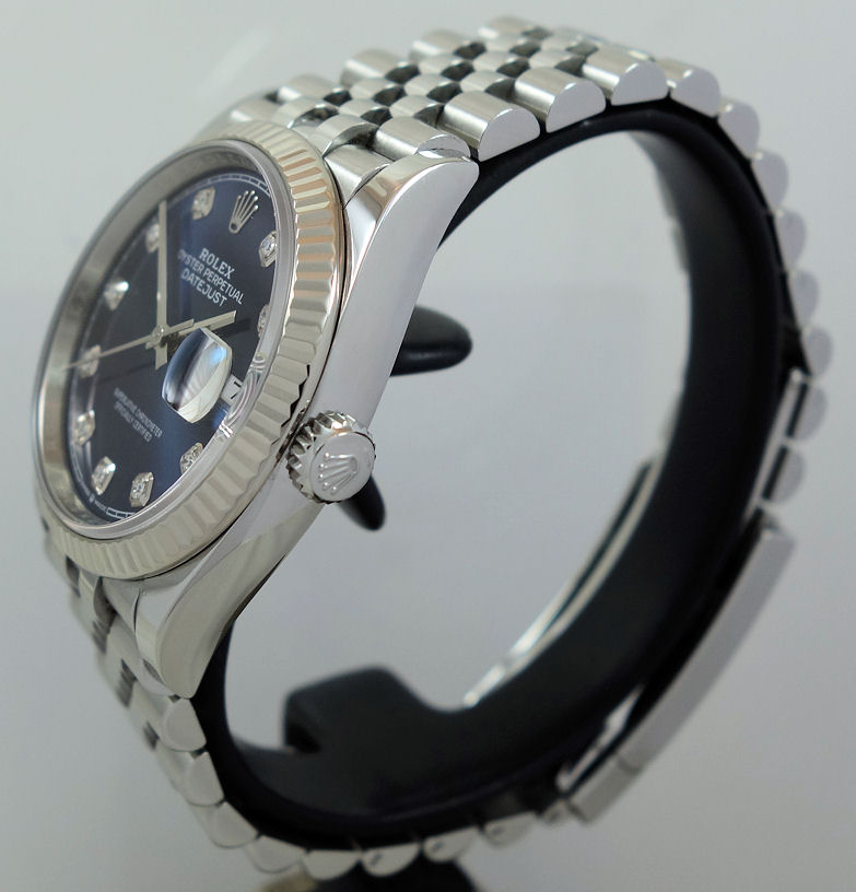 DSC09158 Rolex Datejust 36 Blue Diamond-dial, Jubilee 126234 Box & Card