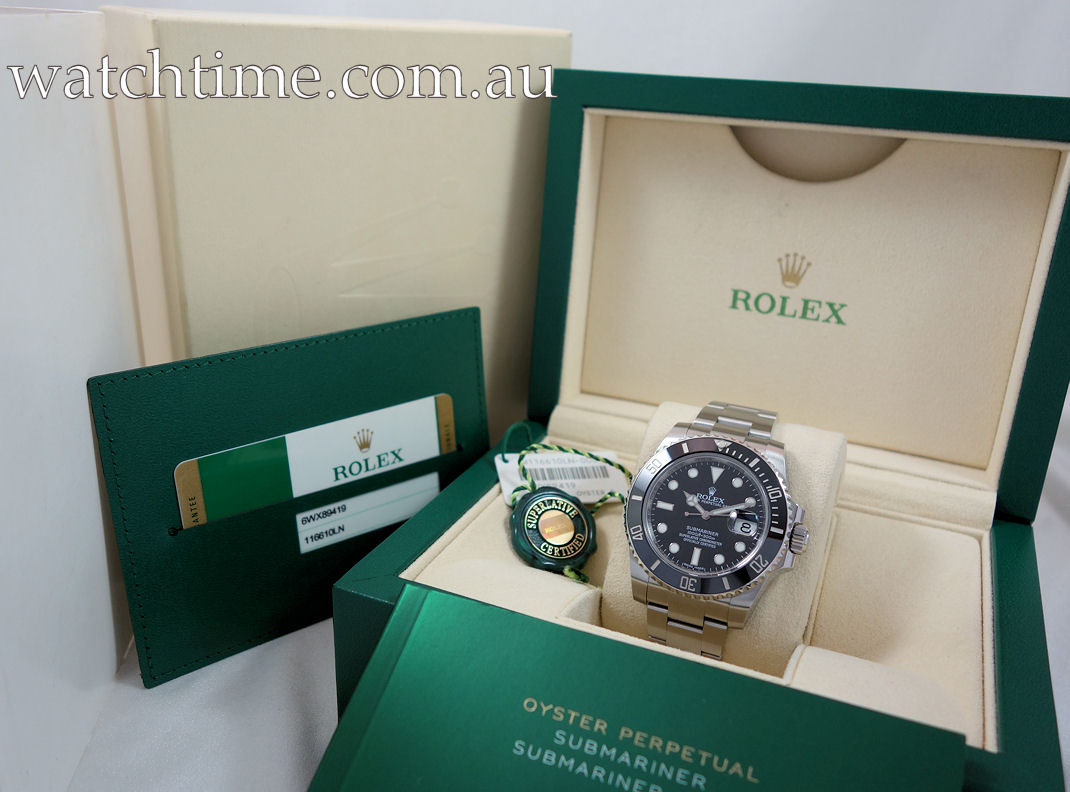 DSC09216 Rolex Submariner Date 116610LN Box & Card Full Set Excellent!