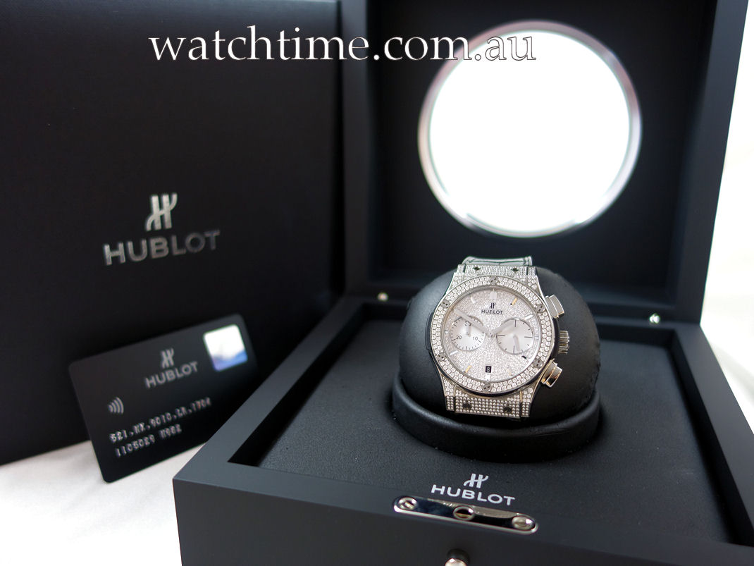 DSC09221 HUBLOT Classic Fusion 45mm Titanium Pavé DIAMONDS 521.NX.9010.LR.1704