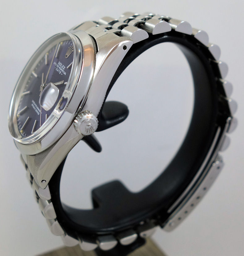 DSC09371 Rolex OysterDate, RARE Purple-dial ref 15000 c 1982