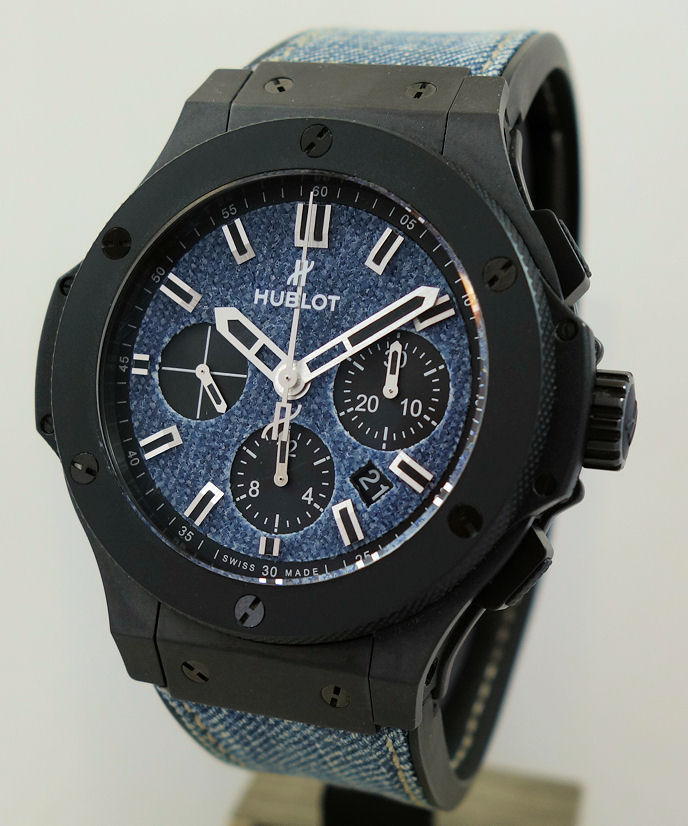 DSC09382 HUBLOT Big Bang "Jeans" Limited Edition Black-Ceramic 44mm 301.CI.2770.NR. JEANS 60% Off Retail.