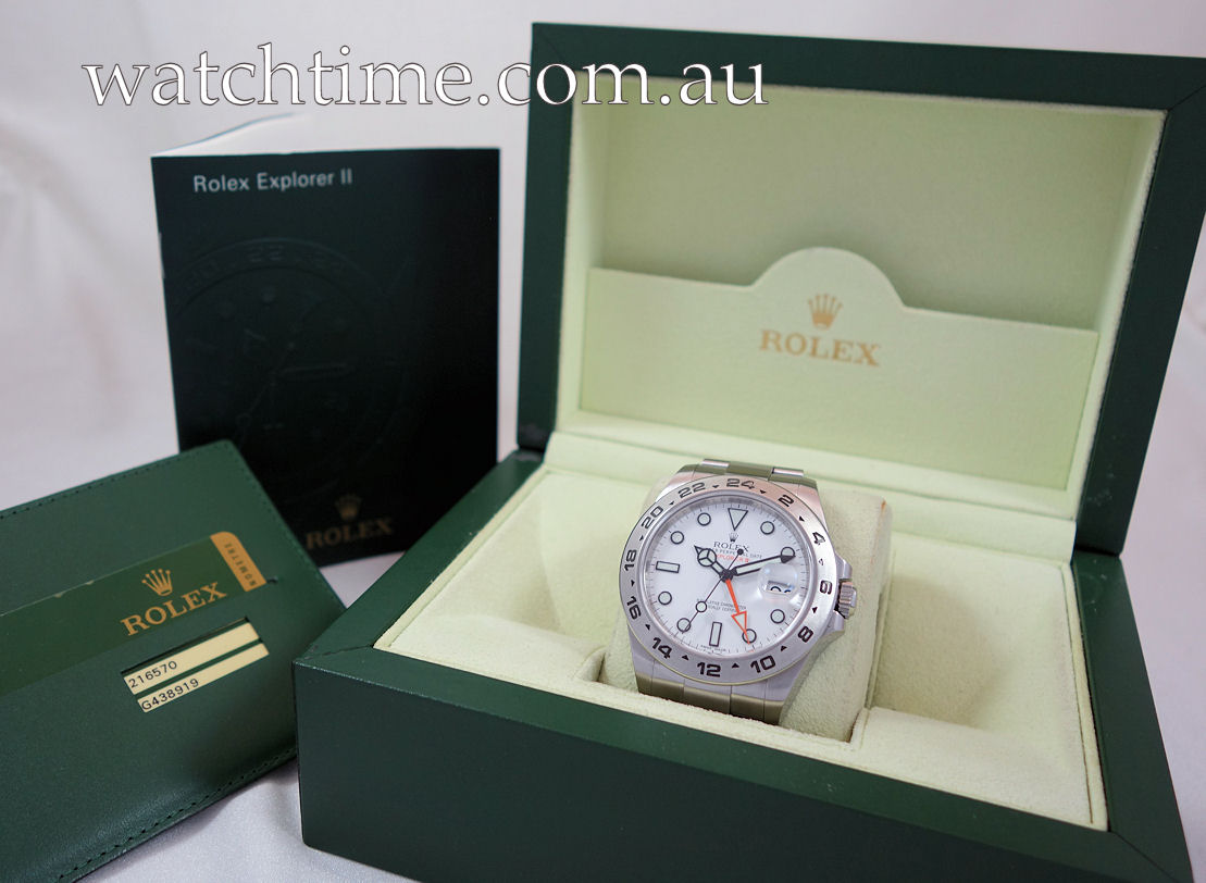 DSC09416 Rolex Explorer II Polar White dial 216570 Box & Card 2012
