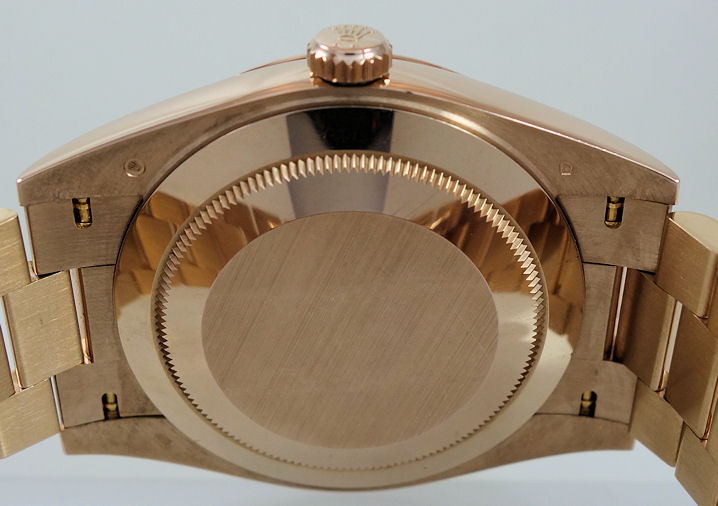 DSC09520 Rolex Day-Date 40mm 18k Everose Olive Roman Dial 228235