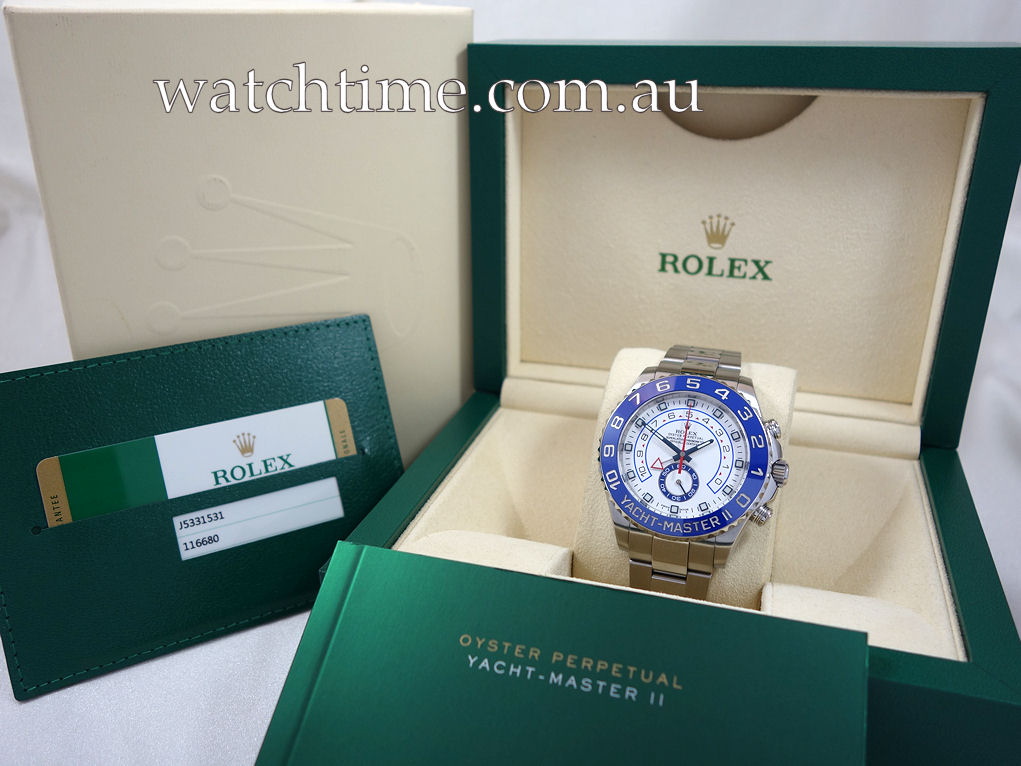 DSC09597 Rolex Yacht-master II Steel 116680 Box & Card
