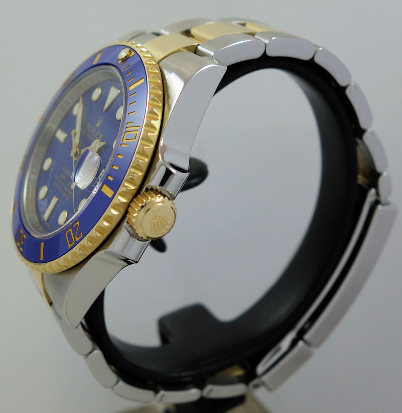 DSC09624 Rolex Submariner Date 116613LB, 18ct & Steel Rare!!! Flat Blue-Dial