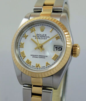 Rolex Lady Datejust 79173 White Roman dial, Full Set!