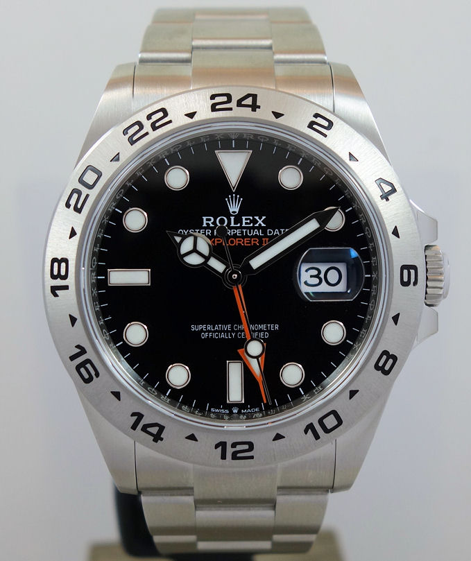 DSC00287 Rolex Explorer II Black dial 226570 MARCH 2025 Box & Card *LIKE NEW*