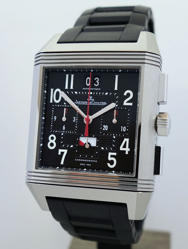 DSC09845 JAEGER LECOULTRE Reverso Squadra World Chronograph XL Titanium & Rubber Q702T670
