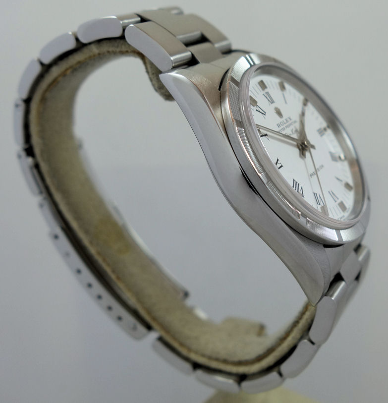 DSC09939 Rolex Air-King 14010 White Roman dial Box & Papers