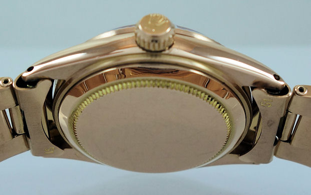 DSC09982 18ct Rose-Gold ROLEX OysterDate Midsize ref 6627 c 1952