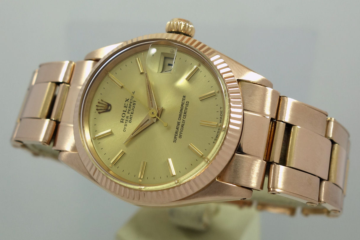 DSC09996 18ct Rose-Gold ROLEX OysterDate Midsize ref 6627 c 1952