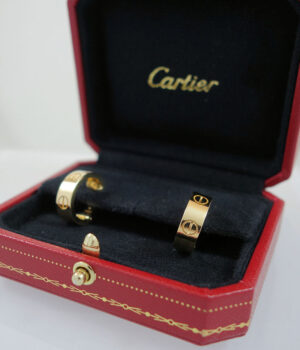 CARTIER LOVE Hoop Love Earrings, Classic model 18k Yellow-Gold  Box & Receipt