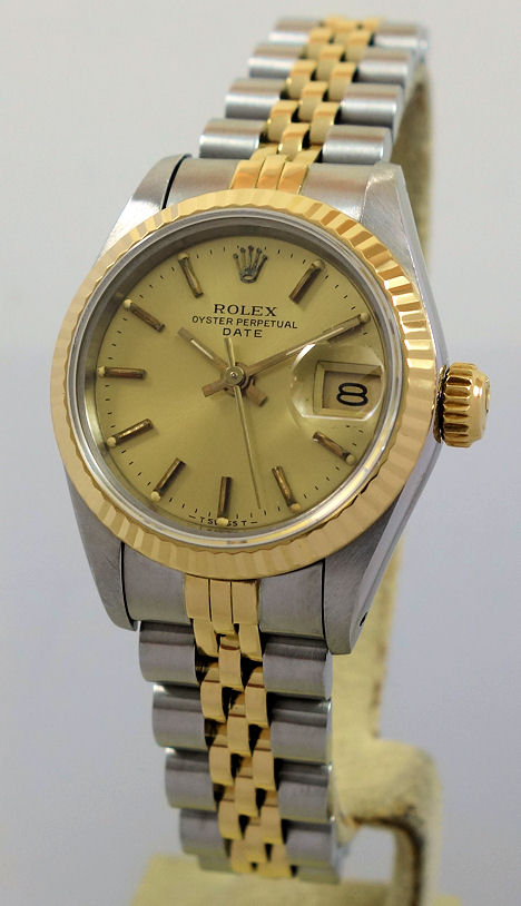 DSC00599 Rolex Lady OysterDate 18k & Steel 69173