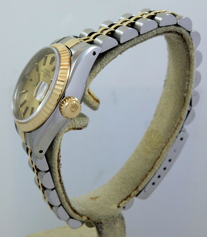 DSC00606 Rolex Lady OysterDate 18k & Steel 69173