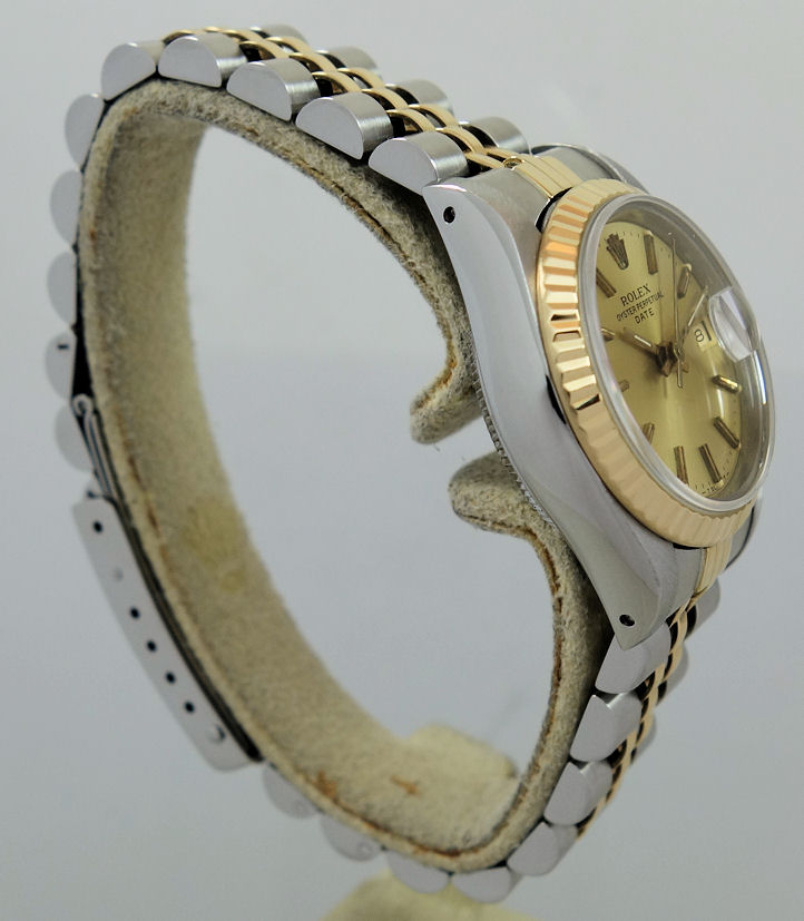 DSC00609 Rolex Lady OysterDate 18k & Steel 69173