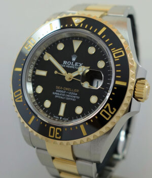 ROLEX SEA-DWELLER 43 mm 18K YELLOW GOLD & STEEL 126603 Box & Card