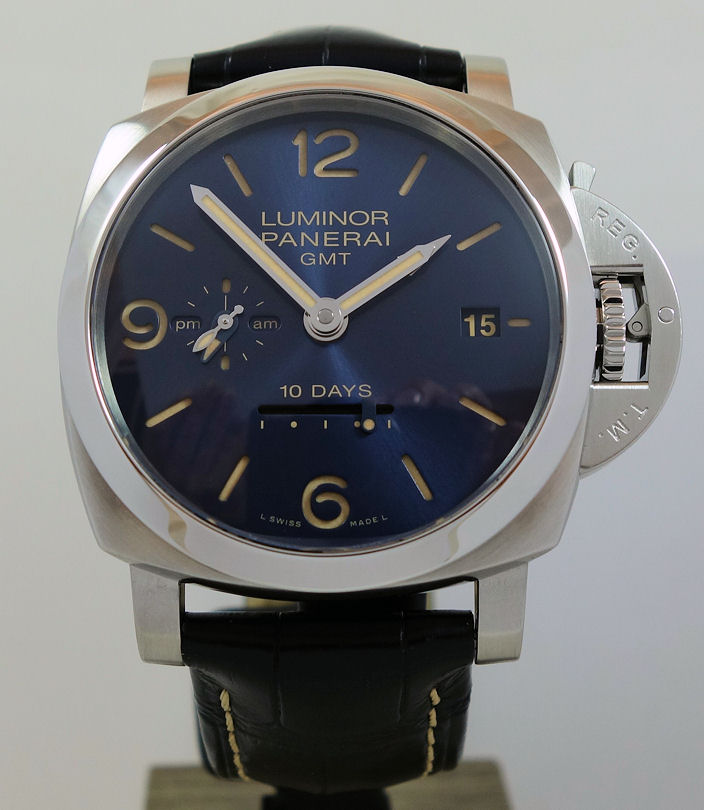DSC00801 PANERAI Luminor 1950 44mm PAM00986 3 Days GMT, 10 Days Power Reserve Full Set!