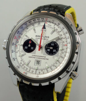 Breitling Chrono-Matic A41360  Silver dial Box & Papers Full Set