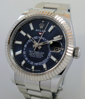 Rolex Sky-Dweller 336934 **BLUE** Steel & White-Gold *Blue dial* 2024  Box & Card
