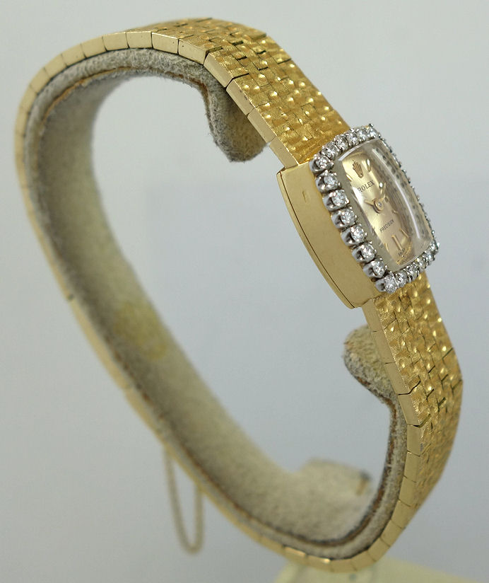 DSC01376 1950s Ladies ROLEX 18k Yellow-Gold & Diamonds