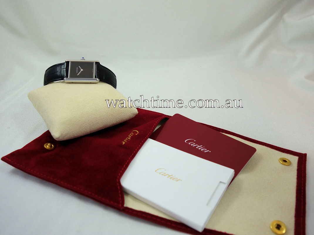 DSC01383 CARTIER Must Tank Steel, Black dial WSTA0072 Card c 2022