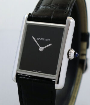 CARTIER Must Tank Steel, Black dial WSTA0072 Card c 2022