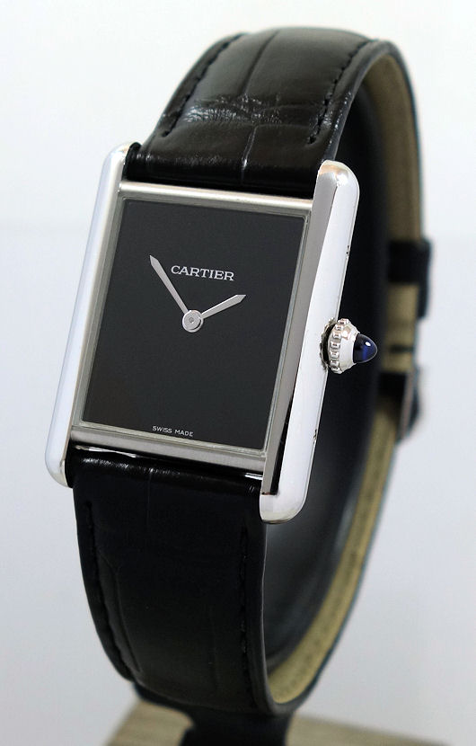 DSC01395 CARTIER Must Tank Steel, Black dial WSTA0072 Card c 2022