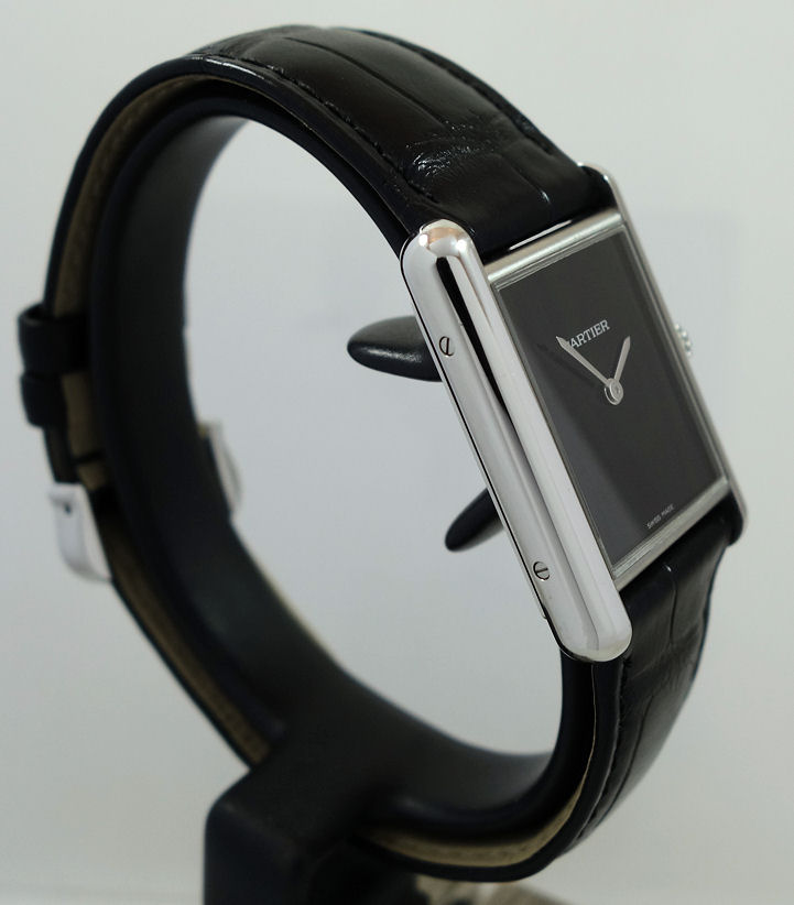 DSC01402 CARTIER Must Tank Steel, Black dial WSTA0072 Card c 2022