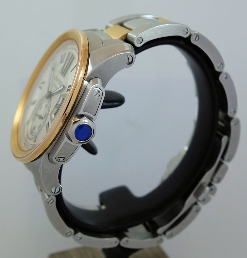 DSC01441 Calibre de CARTIER 42mm 18k Rose-Gold & Steel on bracelet W7100036