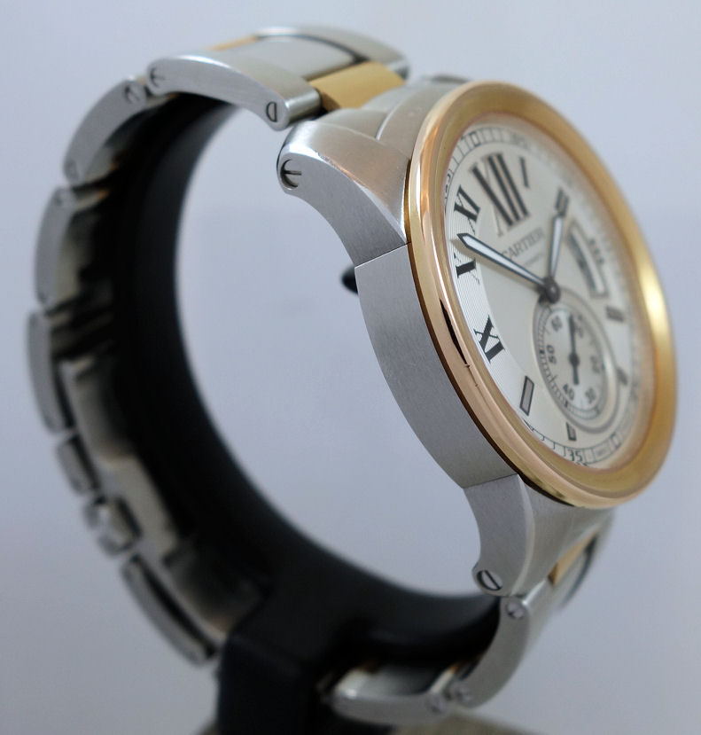 DSC01444 Calibre de CARTIER 42mm 18k Rose-Gold & Steel on bracelet W7100036