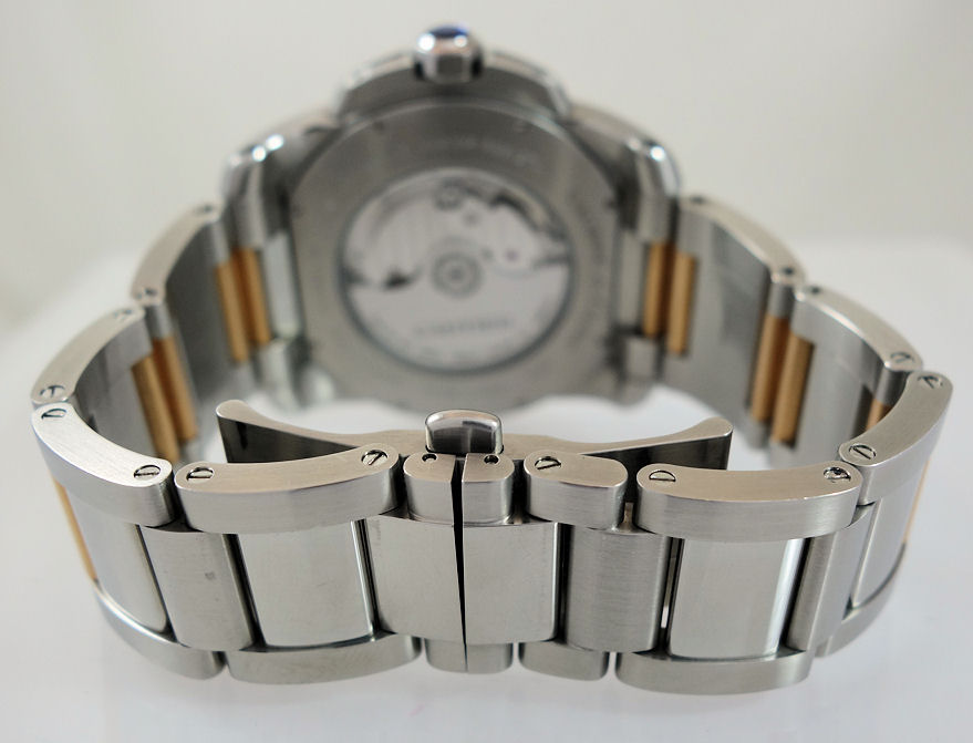 DSC01446 Calibre de CARTIER 42mm 18k Rose-Gold & Steel on bracelet W7100036