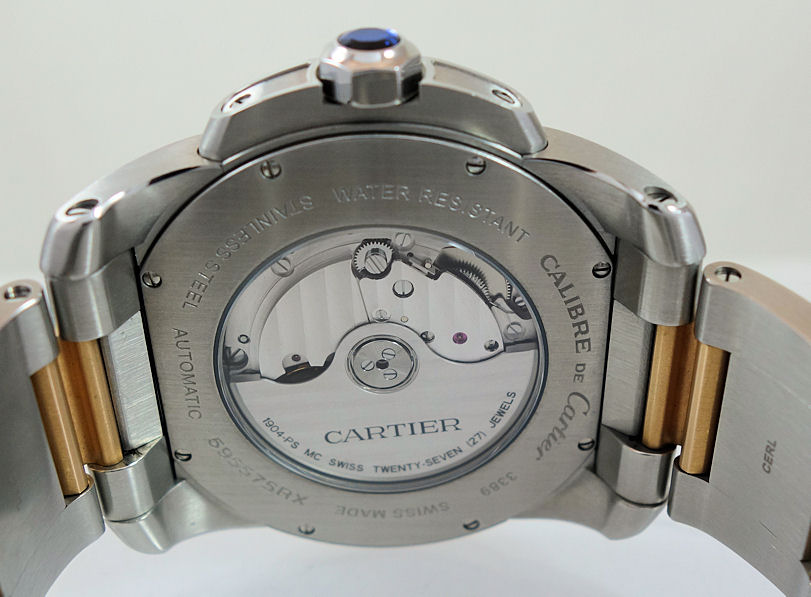 DSC01449 Calibre de CARTIER 42mm 18k Rose-Gold & Steel on bracelet W7100036