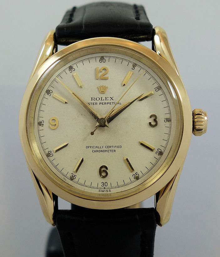 DSC01456 Rolex Oyster Perpetual Bombay 6290 18k Gold c 1963