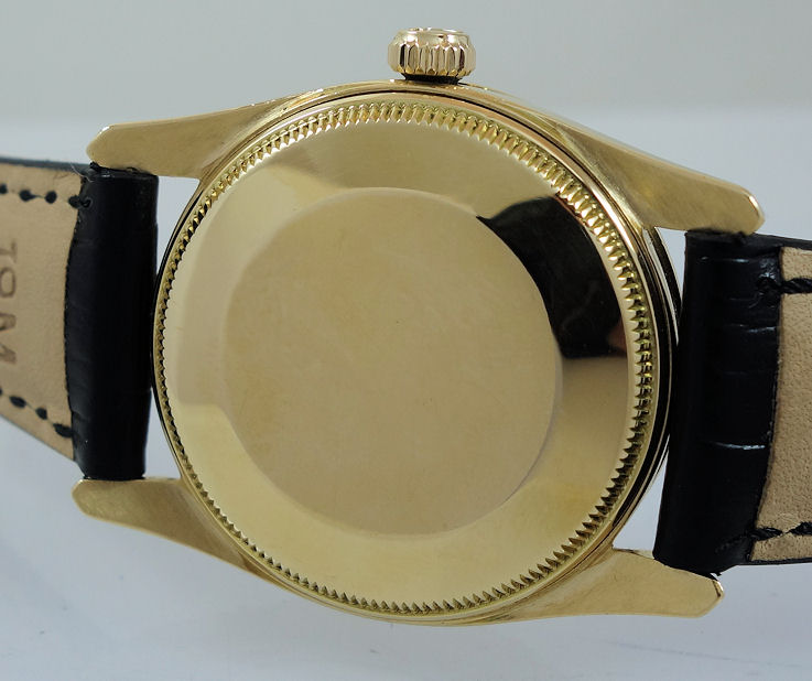 DSC01467 Rolex Oyster Perpetual Bombay 6290 18k Gold c 1963