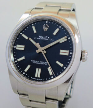 Rolex Oyster Perpetual 41mm 124300 BLUE Dial 2023  Box & Card