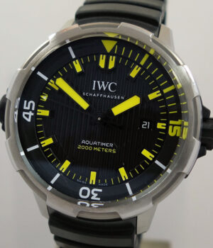 IWC AQUATIMER AUTOMATIC 2000 46mm Titanium, Black-dial with Yellow-lume  IW358001