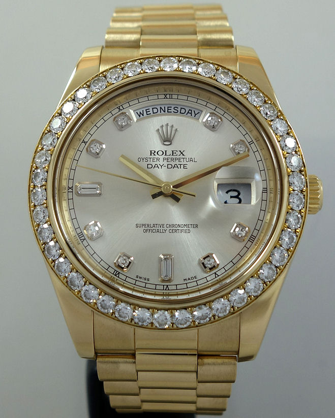 DSC01858 Rolex Day-Date II 41mm 18k Yellow-Gold, Diamonds 218238