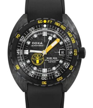 DOXA SUB 300 Sharkhunter SUB 300 Carbon Aqua Lung US Divers 42.5mm 822.70.101AQL.20 *UNUSED* 2025