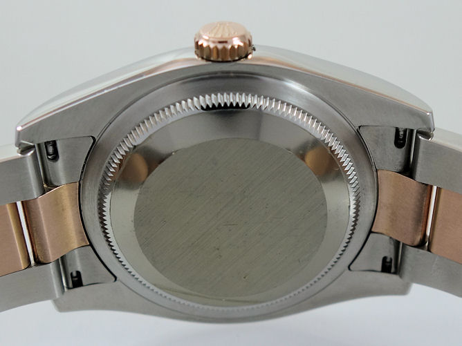 DSC01881 Rolex Datejust 36 Everose & Steel 116201 with Rose Diamond-dial Box & Card