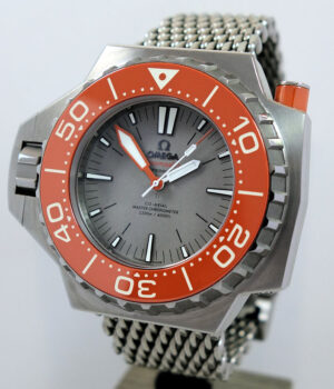 Omega Seamaster PLOPROF Co-Axial Master Titanium on Mesh Orange bezel 227.90.55.21.99.002