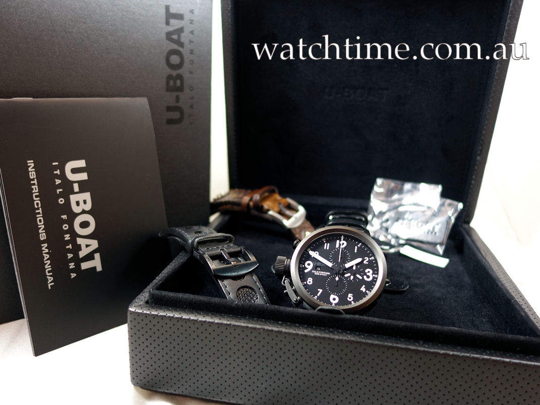 DSC02437 U-Boat Flightdeck Chronograph 50mm Black PVD-Steel 6121