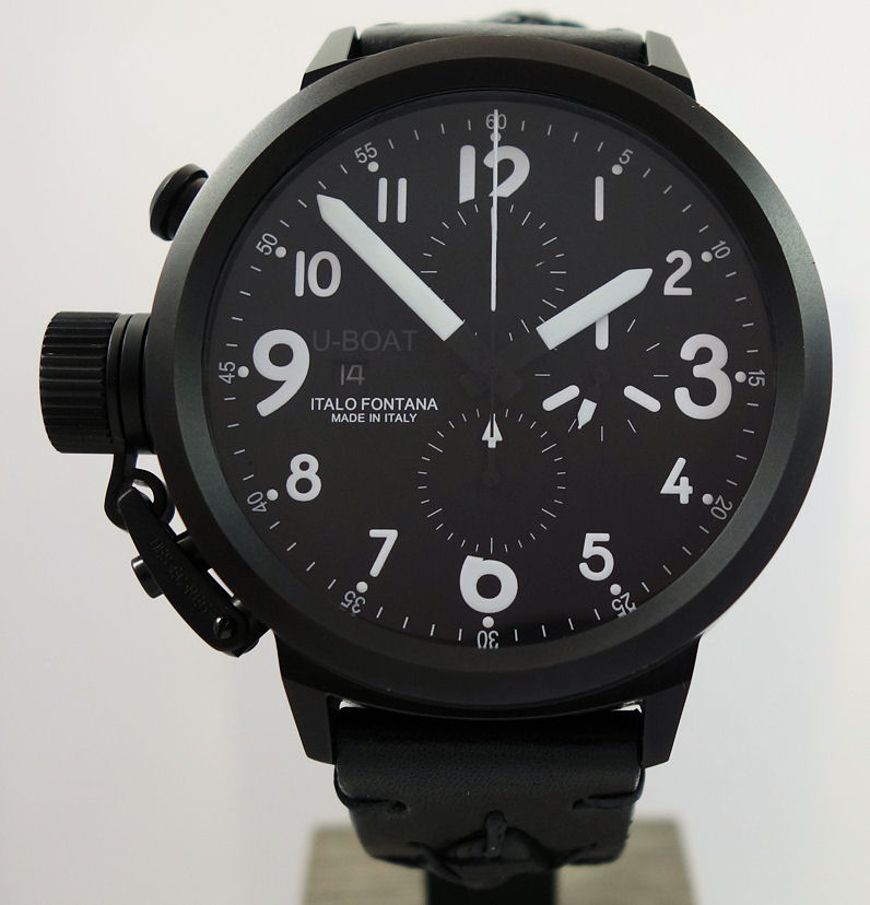DSC02470 U-Boat Flightdeck Chronograph 50mm Black PVD-Steel 6121