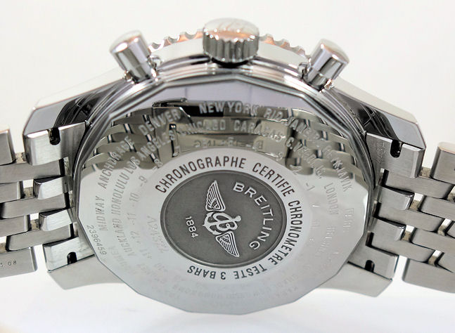 DSC02706 BREITLING NAVITIMER WORLD GMT CHRONO A24322 Silver-dial 46mm